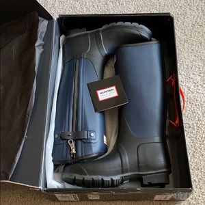 Hunter Tall Two-Tone ZIP Boot Black/Navy